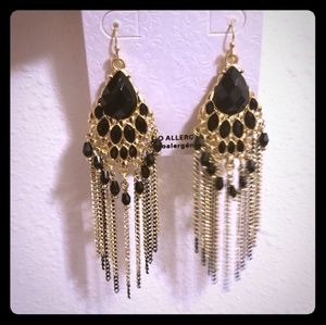 Black and gold earrings